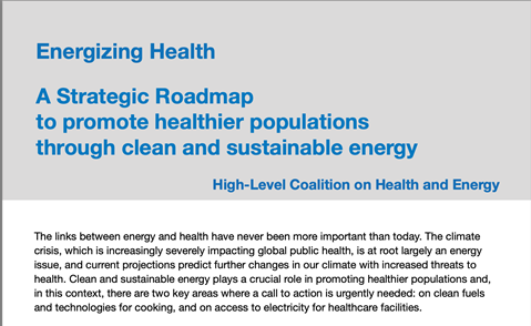A Strategic Roadmap to promote healthier populations through clean and sustainable energy