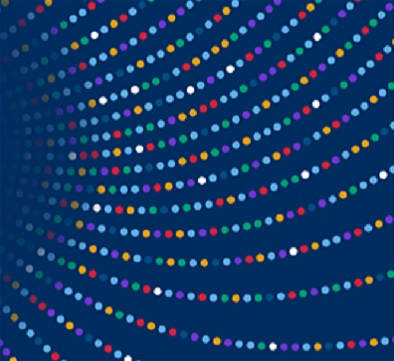 data-from-the-global-health-observatory-resized abstract image of coloured dots on a dark blue background