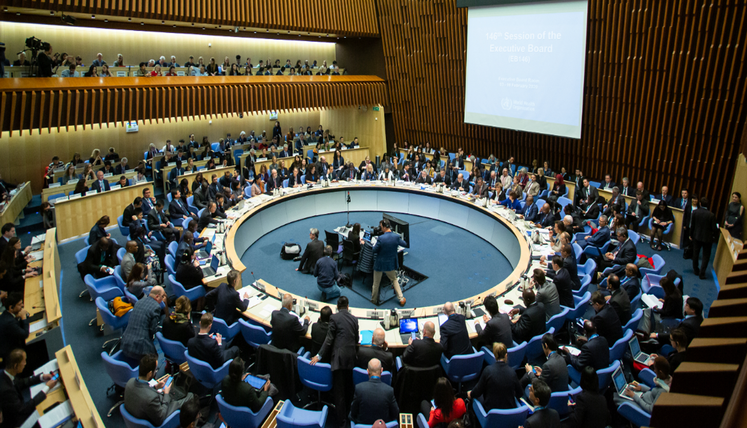 Executive Board Room in WHO Headquarters, Geneva WHO_WHA73-18MAY2020_454