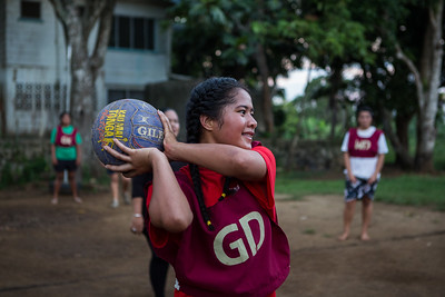 netball-competition Young woman playing netball in Tonga