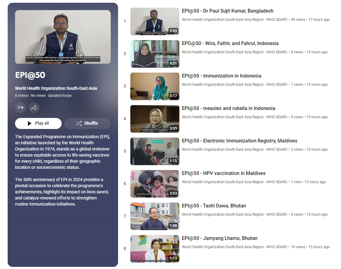 Immunization YouTube playlist thumbnail Immunization video playlist