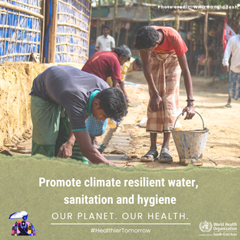 Promote climate resilient water, sanitation and hygiene Promote climate resilient water, sanitation and hygiene