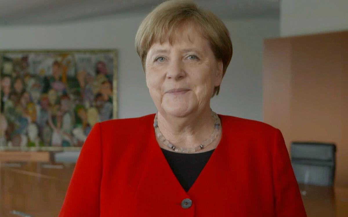 Angela Merkel, Chancellor of Germany Angela Merkel, Chancellor of Germany, during the Seventy-third World Health Assembly opening remarks