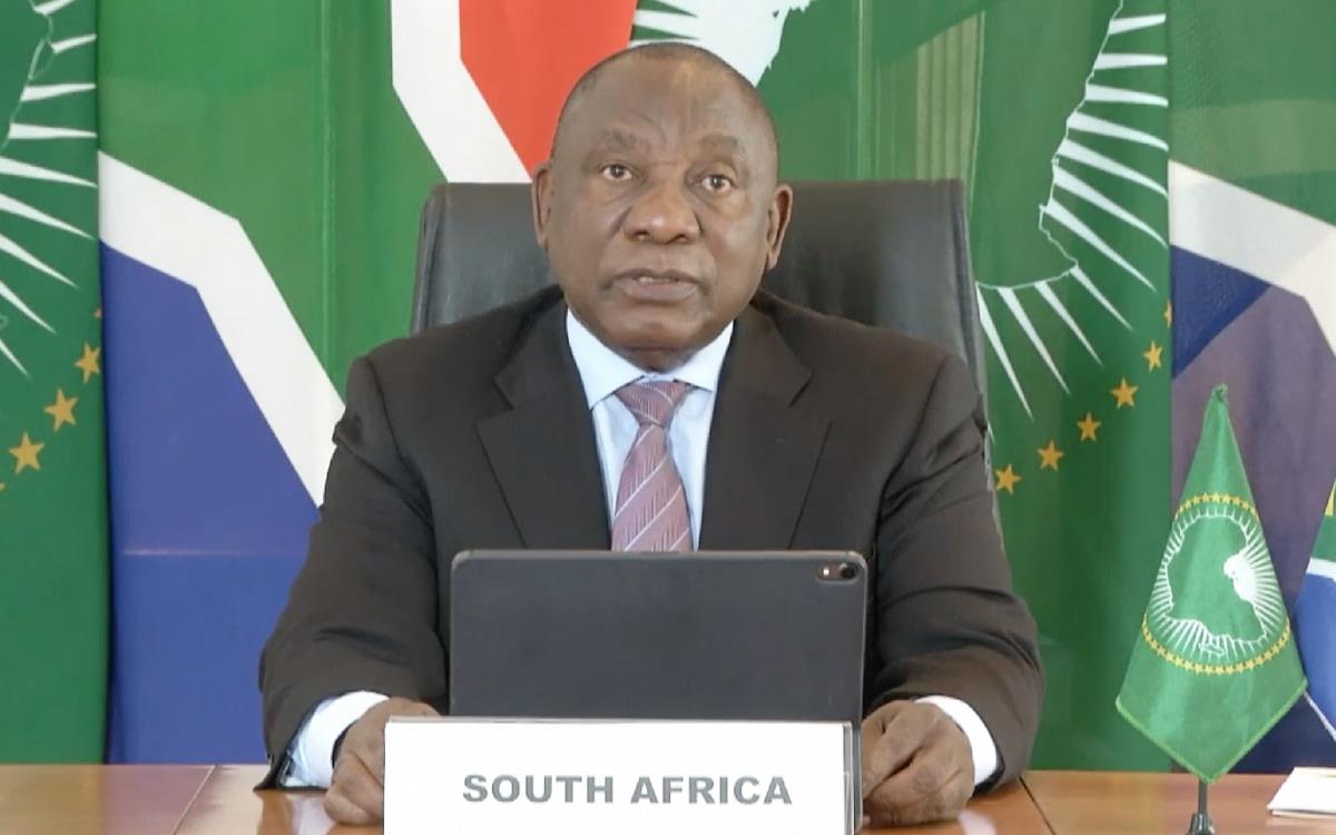 Cyril Ramaphosa, President of South Africa Cyril Ramaphosa, President of South Africa, during the Seventy-third World Health Assembly opening remarks