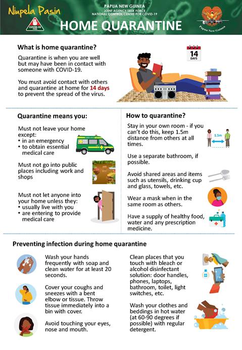 Home quarantine 1 Infographic of text