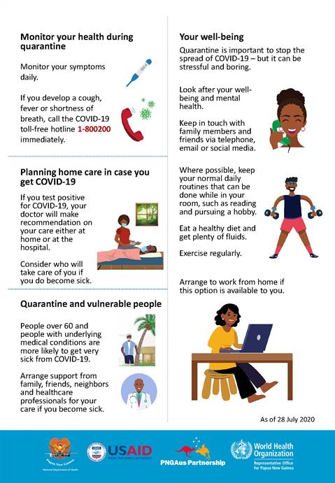 Home quarantine 2 Infographic of text