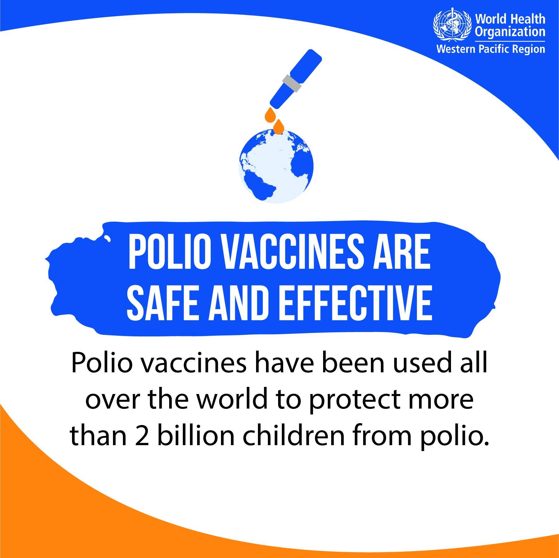 Polio Infographics Polio vaccines are safe and effective